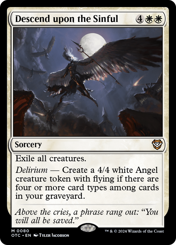 Descend upon the Sinful (OTC-080) - Outlaws of Thunder Junction Commander - Poke-Collect