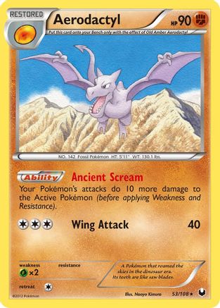 Aerodactyl 53/108 - Dark Explorers Reverse Holofoil - Poke-Collect