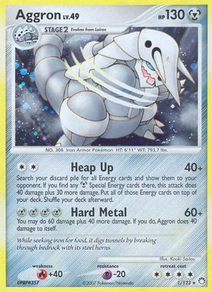 Aggron 1/123 - Mysterious Treasures Reverse Holofoil - Poke-Collect