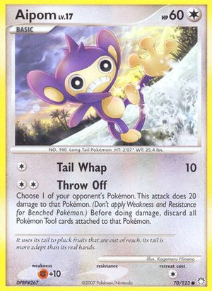 Aipom 70/123 - Mysterious Treasures Reverse Holofoil - Poke-Collect