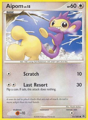 Aipom 51/100 - Majestic Dawn Reverse Holofoil - Poke-Collect