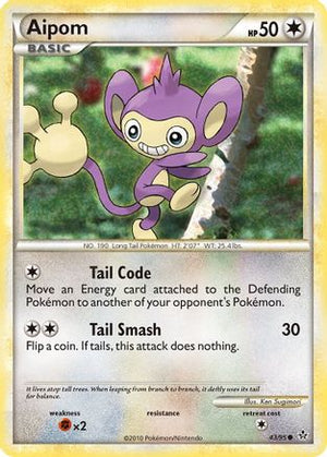 Aipom 43/95 - Unleashed Reverse Holofoil