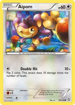 Aipom 99/124 - Dragons Exalted Reverse Holofoil - Poke-Collect