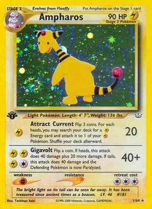 Ampharos 1/64 - Neo Revelation 1st Edition Holofoil - Poke-Collect