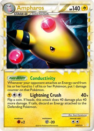 Ampharos (Prime) 105/123 - HeartGold SoulSilver Holofoil - Poke-Collect