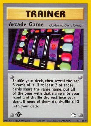 Arcade Game 83/111 - Neo Genesis 1st Edition - Poke-Collect