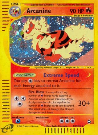 Arcanine (H2) H2/147 - Aquapolis Holofoil - Poke-Collect