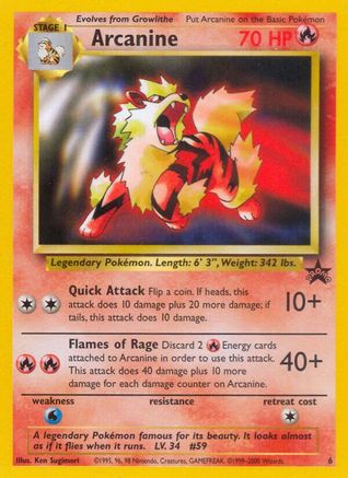 Arcanine 6/53 - Wizards Black Star Promos - Poke-Collect