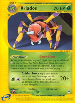 Ariados 3/147 - Aquapolis Reverse Holofoil - Poke-Collect