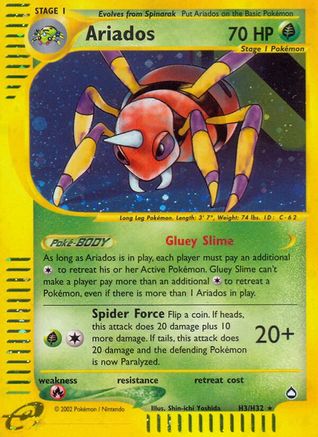Ariados (H3) H3/147 - Aquapolis Holofoil - Poke-Collect
