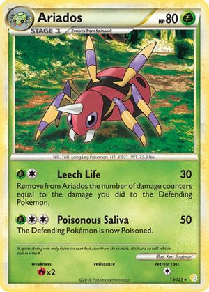 Ariados 15/123 - HeartGold & SoulSilver Reverse Holofoil - Poke-Collect