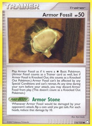 Armor Fossil 116/123 - Mysterious Treasures Reverse Holofoil - Poke-Collect