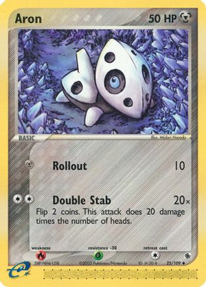 Aron 25/109 - Ruby & Sapphire Reverse Holofoil