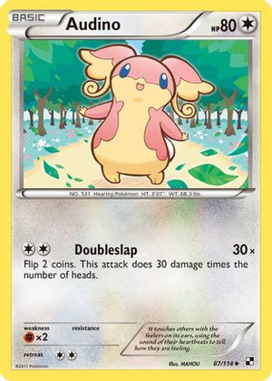 Audino 87/114 - Black & White Reverse Holofoil - Poke-Collect