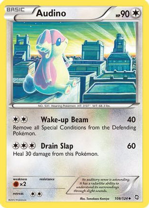 Audino 108/124 - Dragons Exalted Reverse Holofoil - Poke-Collect