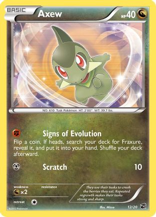 Axew (12) 12/20 - Dragon Vault Holofoil - Poke-Collect