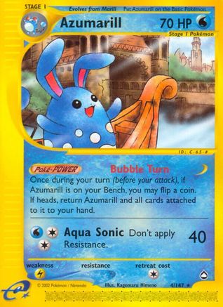 Azumarill 4/147 - Aquapolis Reverse Holofoil - Poke-Collect
