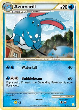 Azumarill 2/123 - HeartGold SoulSilver Reverse Holofoil - Poke-Collect