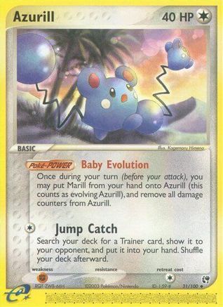 Azurill 31/100 - Sandstorm Reverse Holofoil - Poke-Collect