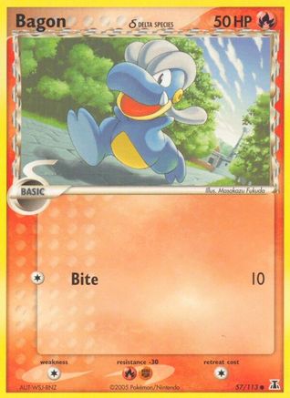 Bagon - 057/113 (Delta Species) 57/113 - Delta Species Reverse Holofoil - Poke-Collect