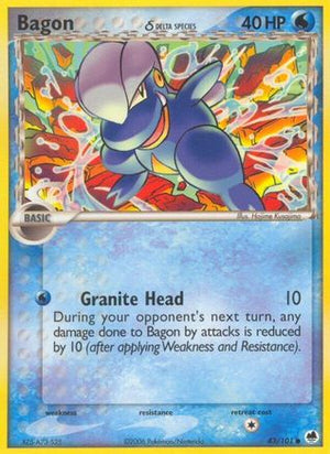 Bagon (Delta Species) 43/101 - Dragon Frontiers Reverse Holofoil - Poke-Collect