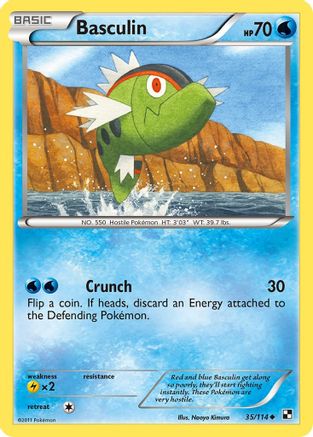 Basculin 35/114 - Black and White Reverse Holofoil - Poke-Collect