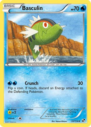 Basculin 35/114 - Black & White Reverse Holofoil - Poke-Collect