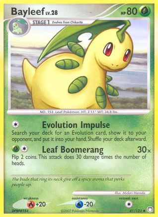 Bayleef 41/123 - Mysterious Treasures Reverse Holofoil - Poke-Collect