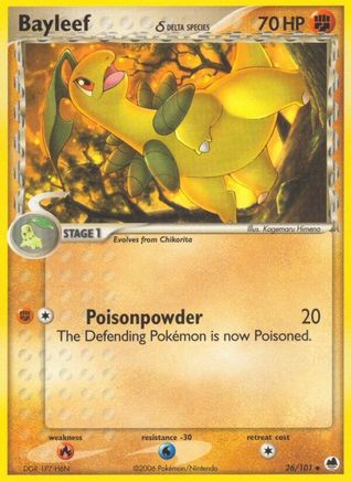 Bayleef δ 26/101 - Dragon Frontiers Reverse Holofoil - Poke-Collect
