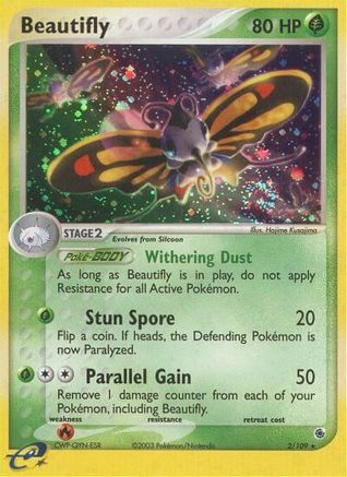 Beautifly 2/109 - Ruby & Sapphire Reverse Holofoil - Poke-Collect