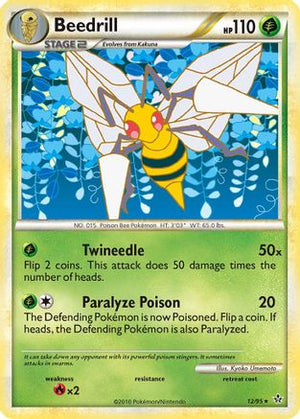 Beedrill 12/95 - HSUnleashed Reverse Holofoil - Poke-Collect