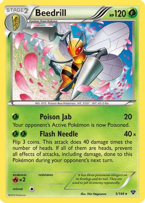 Beedrill 5/146 - XY Reverse Holofoil - Poke-Collect
