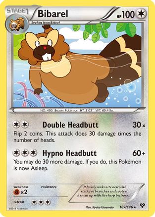 Bibarel 107/146 - XY Base Set - Poke-Collect