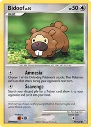 Bidoof 70/130 - Diamond and Pearl Reverse Holofoil - Poke-Collect