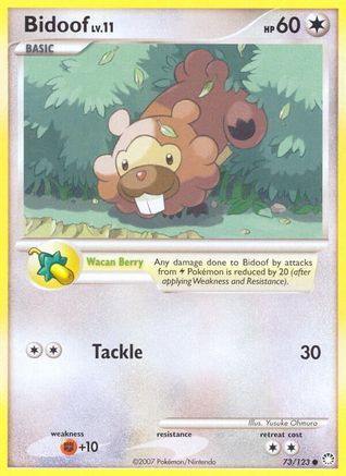 Bidoof 73/123 - Mysterious Treasures Reverse Holofoil - Poke-Collect