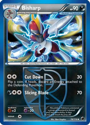 Bisharp (Team Plasma) (74) 74/116 - Plasma Freeze - Poke-Collect