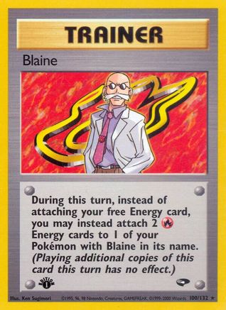 Blaine 100/132 - Gym Challenge 1st Edition - Poke-Collect