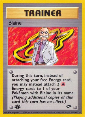 Blaine 100/132 - Gym Challenge 1st Edition - Poke-Collect