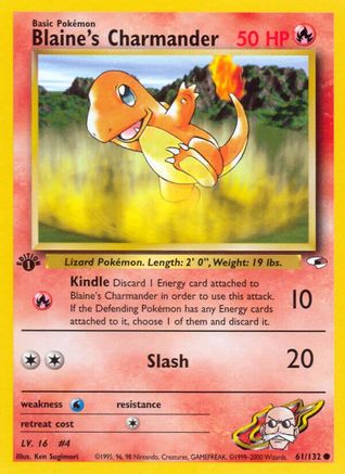 Blaine's Charmander 61/132 - Gym Heroes 1st Edition - Poke-Collect