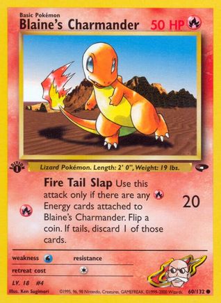 Blaine's Charmander 60/132 - Gym Challenge 1st Edition - Poke-Collect