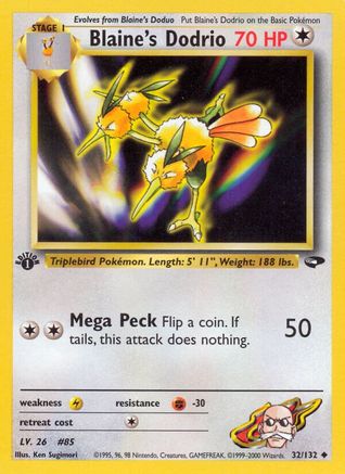 Blaine's Dodrio 32/132 - Gym Challenge Unlimited - Poke-Collect