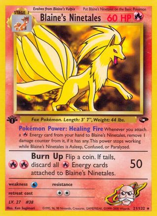 Blaine's Ninetales 21/132 - Gym Challenge 1st Edition - Poke-Collect