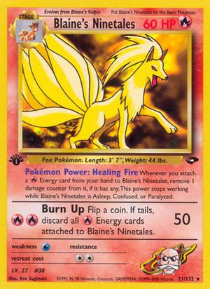 Blaine's Ninetales 21/132 - Gym Challenge Unlimited - Poke-Collect
