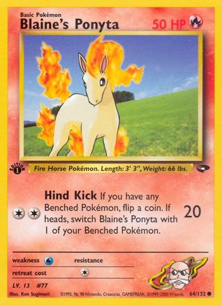 Blaine's Ponyta 64/132 - Gym Challenge 1st Edition - Poke-Collect