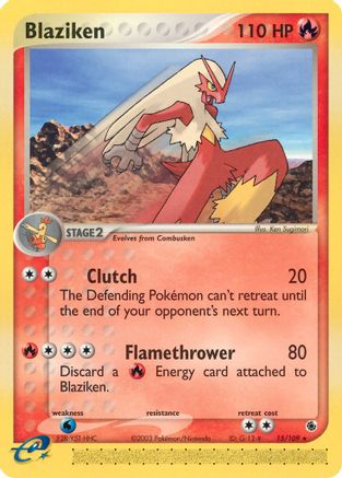Blaziken 15/109 - Ruby & Sapphire Reverse Holofoil - Poke-Collect