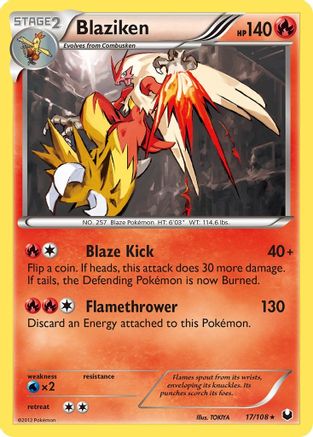 Blaziken 17/108 - Dark Explorers Reverse Holofoil - Poke-Collect