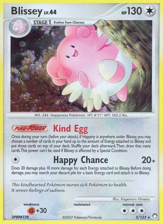 Blissey 5/123 - Mysterious Treasures Holofoil - Poke-Collect