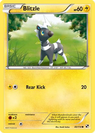 Blitzle (40) 40/114 - Black and White - Poke-Collect