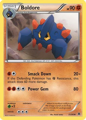 Boldore (51) 51/98 - Emerging Powers Reverse Holofoil - Poke-Collect