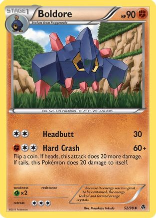 Boldore (52) 52/98 - Emerging Powers Reverse Holofoil - Poke-Collect